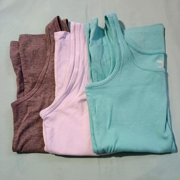 Faded Glory Tops - 💰 NWOT Womens Tank Top 3 Trio XS Gray Baby Blue Teal Snug True To Size Casual